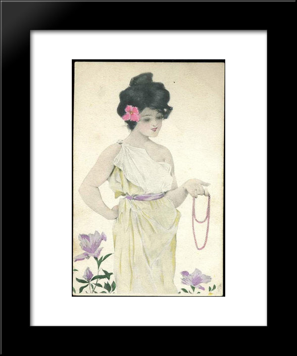 Maid Of Athens 20x24 Black Modern Wood Framed Art Print Poster by Kirchner, Raphael