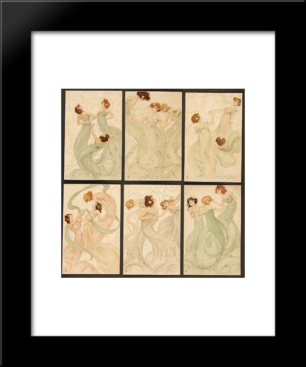 Mayflyes 20x24 Black Modern Wood Framed Art Print Poster by Kirchner, Raphael