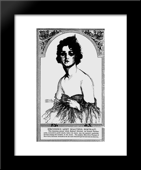 Olive Thomas, The Pittsburgh Press 20x24 Black Modern Wood Framed Art Print Poster by Kirchner, Raphael