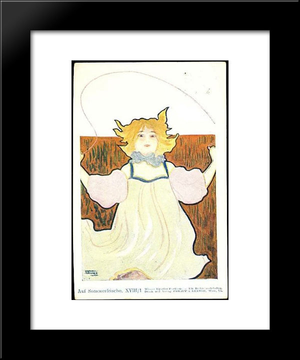 On Holiday 20x24 Black Modern Wood Framed Art Print Poster by Kirchner, Raphael