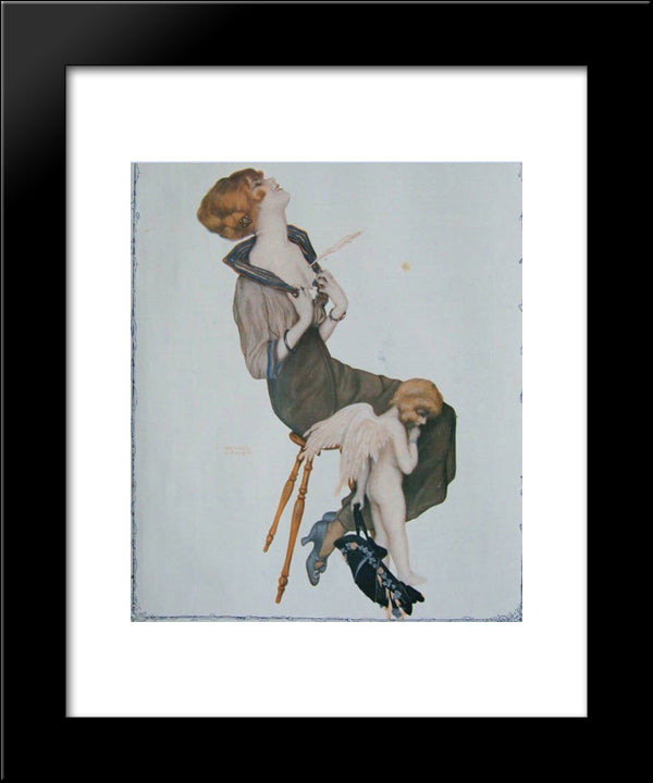 Parisian Life 20x24 Black Modern Wood Framed Art Print Poster by Kirchner, Raphael