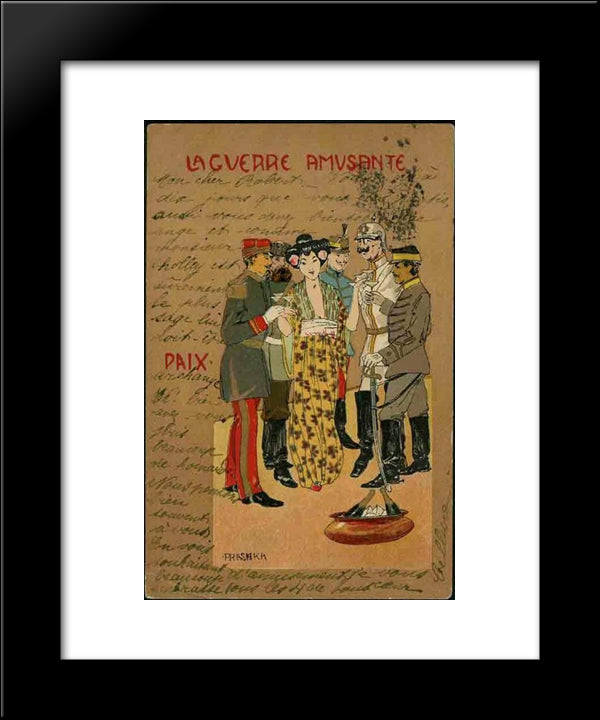 Peace 20x24 Black Modern Wood Framed Art Print Poster by Kirchner, Raphael