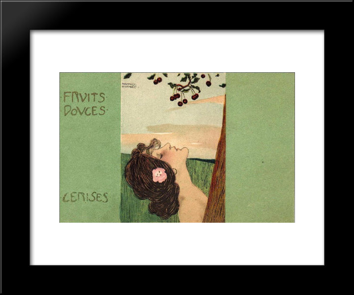 Sweet Fruits 20x24 Black Modern Wood Framed Art Print Poster by Kirchner, Raphael