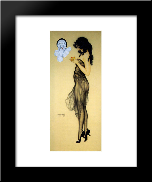 Temptation 20x24 Black Modern Wood Framed Art Print Poster by Kirchner, Raphael