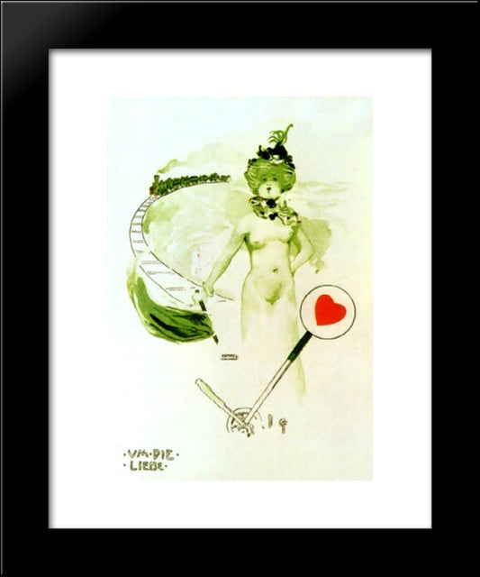 To Love 20x24 Black Modern Wood Framed Art Print Poster by Kirchner, Raphael