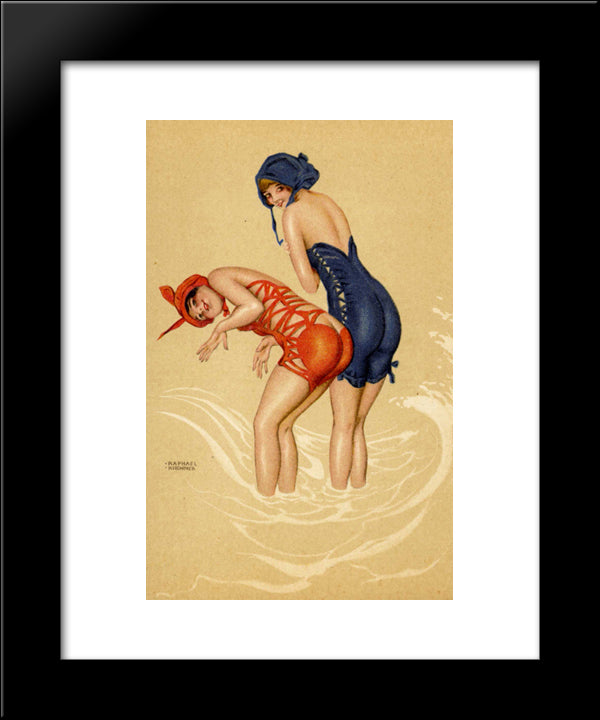 Wed Fleurie 20x24 Black Modern Wood Framed Art Print Poster by Kirchner, Raphael