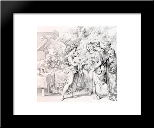 Birth On Good Friday 20x24 Black Modern Wood Framed Art Print Poster by Raphael