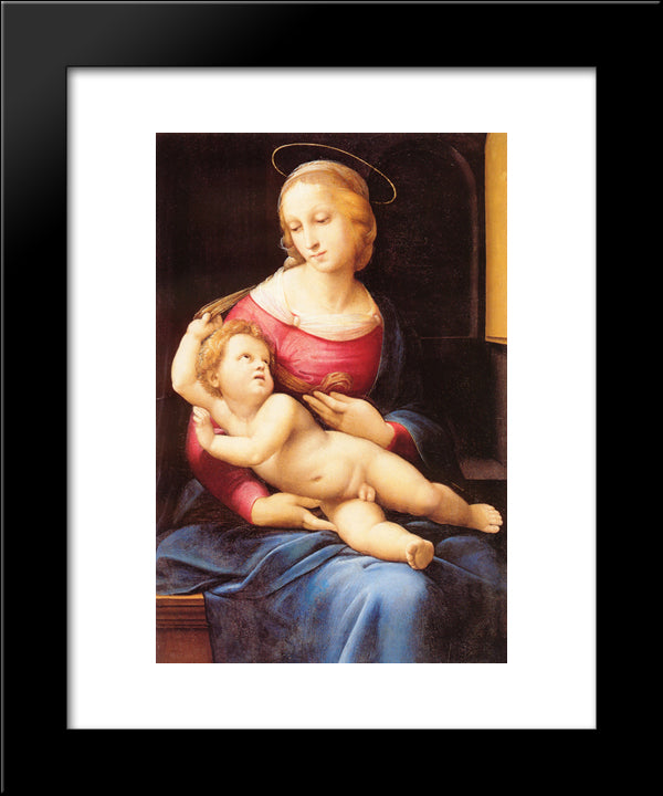 Bridgewater Madonna 20x24 Black Modern Wood Framed Art Print Poster by Raphael