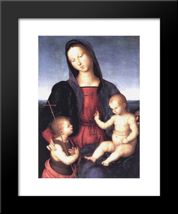 Diotalevi Madonna 20x24 Black Modern Wood Framed Art Print Poster by Raphael