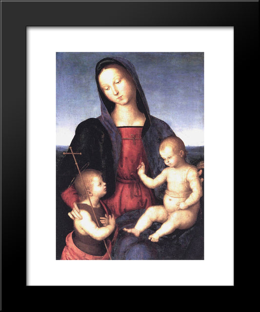 Diotalevi Madonna 20x24 Black Modern Wood Framed Art Print Poster by Raphael