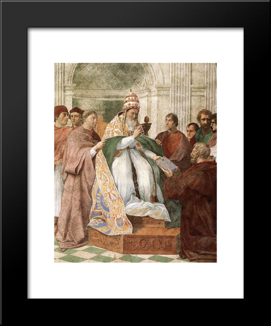 Gregory Ix Approving The Decretals 20x24 Black Modern Wood Framed Art Print Poster by Raphael