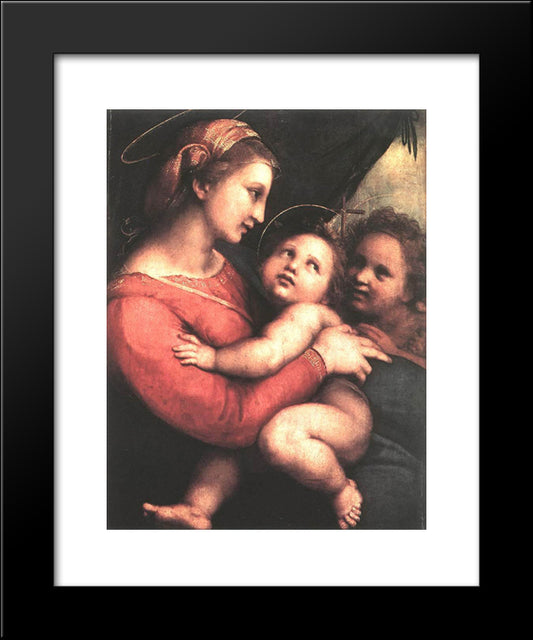 Madonna Della Tenda 20x24 Black Modern Wood Framed Art Print Poster by Raphael