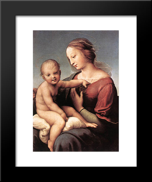 Niccolini-Cowper Madonna 20x24 Black Modern Wood Framed Art Print Poster by Raphael