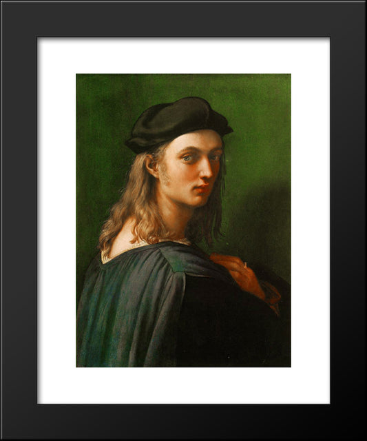 Portrait Of Bindo Altoviti 20x24 Black Modern Wood Framed Art Print Poster by Raphael