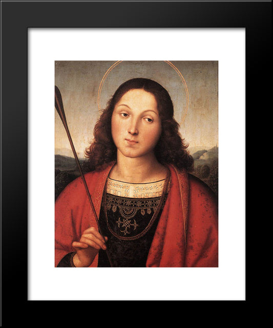 St. Sebastian 20x24 Black Modern Wood Framed Art Print Poster by Raphael