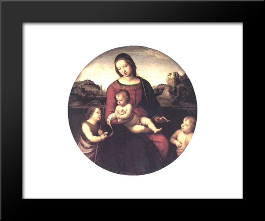 Terranuova Madonna 20x24 Black Modern Wood Framed Art Print Poster by Raphael