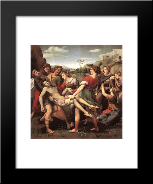The Deposition 20x24 Black Modern Wood Framed Art Print Poster by Raphael