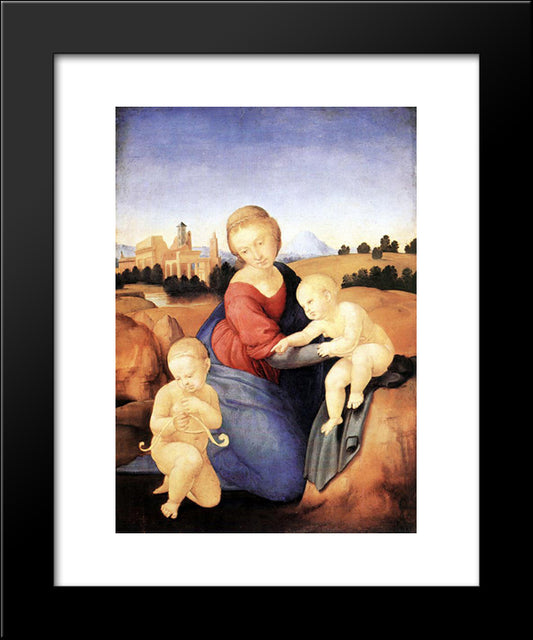 The Esterhazy Madonna 20x24 Black Modern Wood Framed Art Print Poster by Raphael