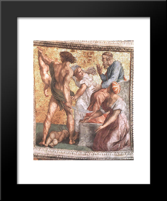 The Judgment Of Solomon 20x24 Black Modern Wood Framed Art Print Poster by Raphael