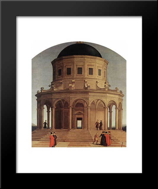 The Marriage Of The Virgin (Detail) 20x24 Black Modern Wood Framed Art Print Poster by Raphael