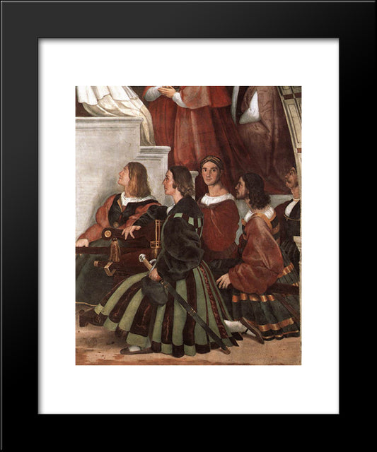 The Mass At Bolsena (Detail) 20x24 Black Modern Wood Framed Art Print Poster by Raphael