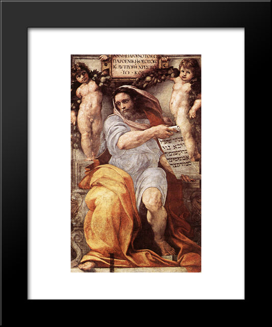 The Prophet Isaiah 20x24 Black Modern Wood Framed Art Print Poster by Raphael