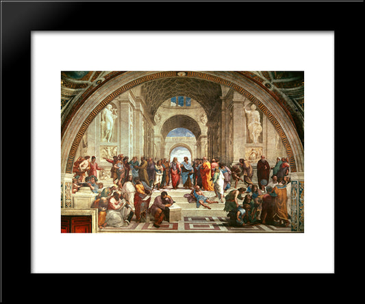 The School Of Athens 20x24 Black Modern Wood Framed Art Print Poster by Raphael