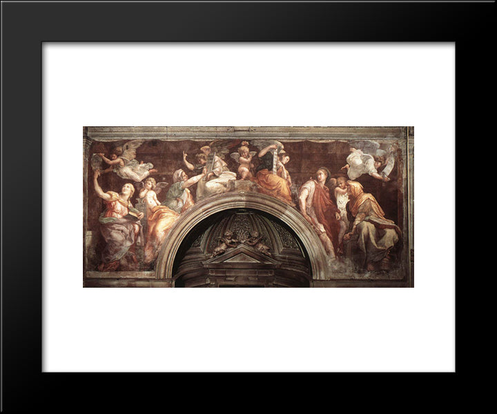 The Sibyls (Santa Maria Della Pace) 20x24 Black Modern Wood Framed Art Print Poster by Raphael