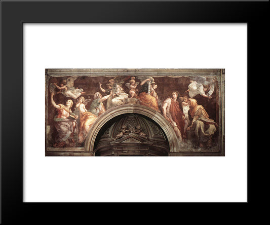 The Sibyls (Santa Maria Della Pace) 20x24 Black Modern Wood Framed Art Print Poster by Raphael