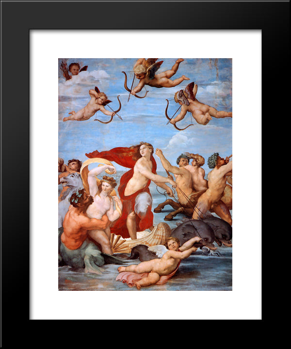 The Triumph Of Galatea 20x24 Black Modern Wood Framed Art Print Poster by Raphael