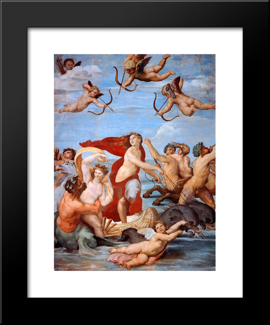 The Triumph Of Galatea 20x24 Black Modern Wood Framed Art Print Poster by Raphael