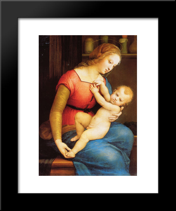 The Virgin Of The House Of Orleans 20x24 Black Modern Wood Framed Art Print Poster by Raphael