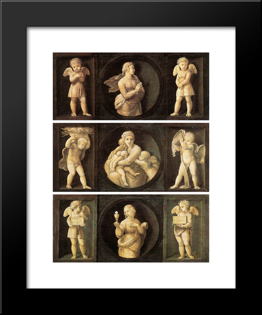 Theological Virtues 20x24 Black Modern Wood Framed Art Print Poster by Raphael