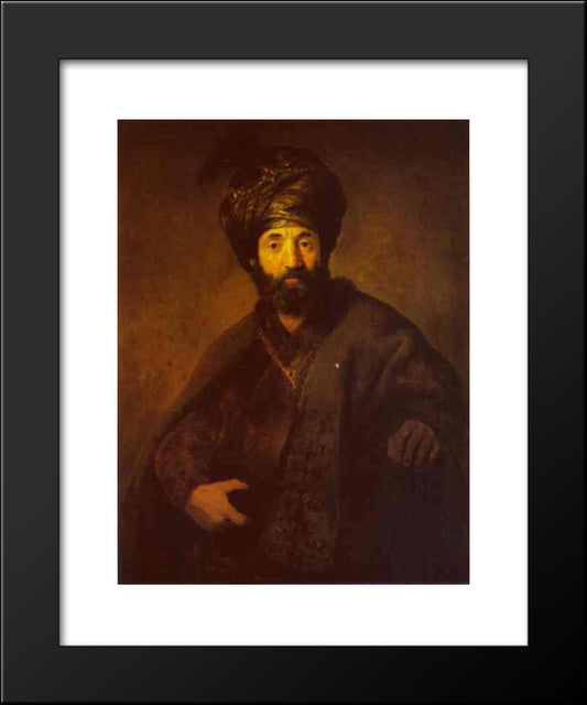 A Turk 20x24 Black Modern Wood Framed Art Print Poster by Rembrandt