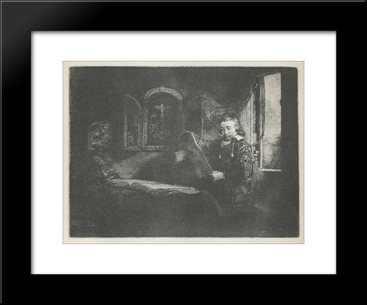 Abraham Franz 20x24 Black Modern Wood Framed Art Print Poster by Rembrandt