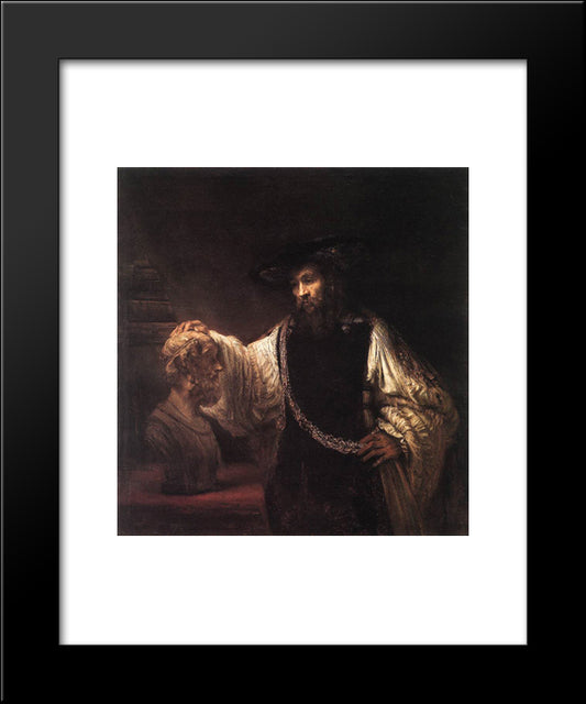 Aristotle With A Bust Of Homer 20x24 Black Modern Wood Framed Art Print Poster by Rembrandt