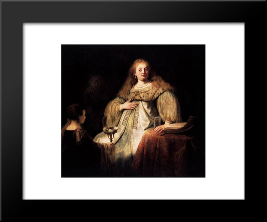 Artemisia 20x24 Black Modern Wood Framed Art Print Poster by Rembrandt