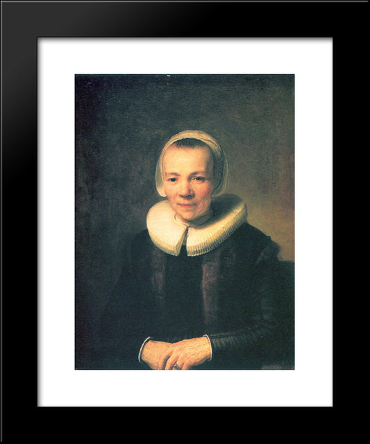 Baerte Martens, Wife Of Herman Doomer 20x24 Black Modern Wood Framed Art Print Poster by Rembrandt