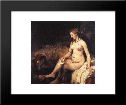 Bathsheba Bathing 20x24 Black Modern Wood Framed Art Print Poster by Rembrandt