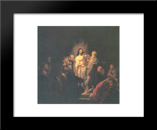 Christ Resurected 20x24 Black Modern Wood Framed Art Print Poster by Rembrandt