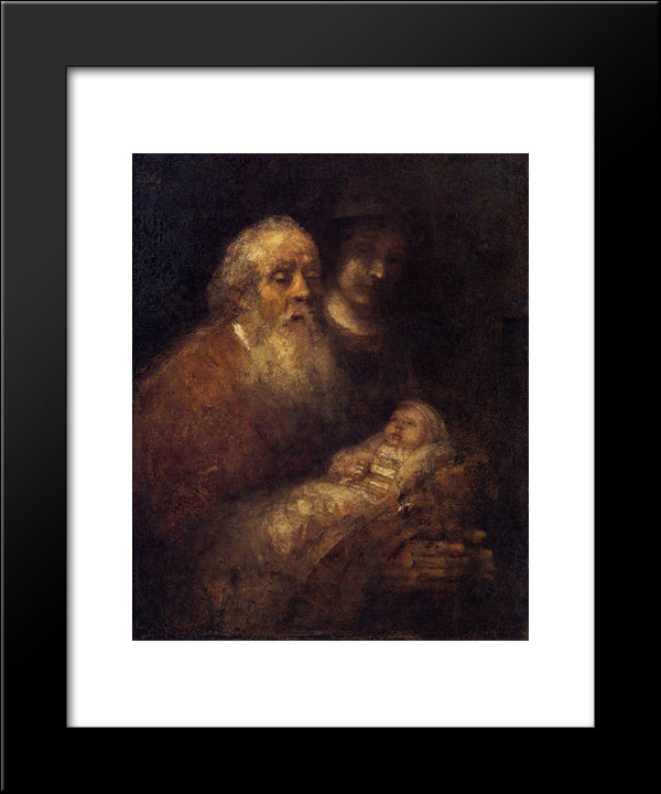 Circumcision 20x24 Black Modern Wood Framed Art Print Poster by Rembrandt