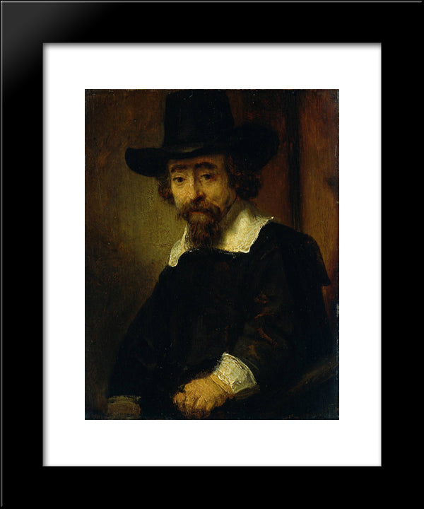 Dr Ephraim Bueno, Jewish Physician And Writer 20x24 Black Modern Wood Framed Art Print Poster by Rembrandt