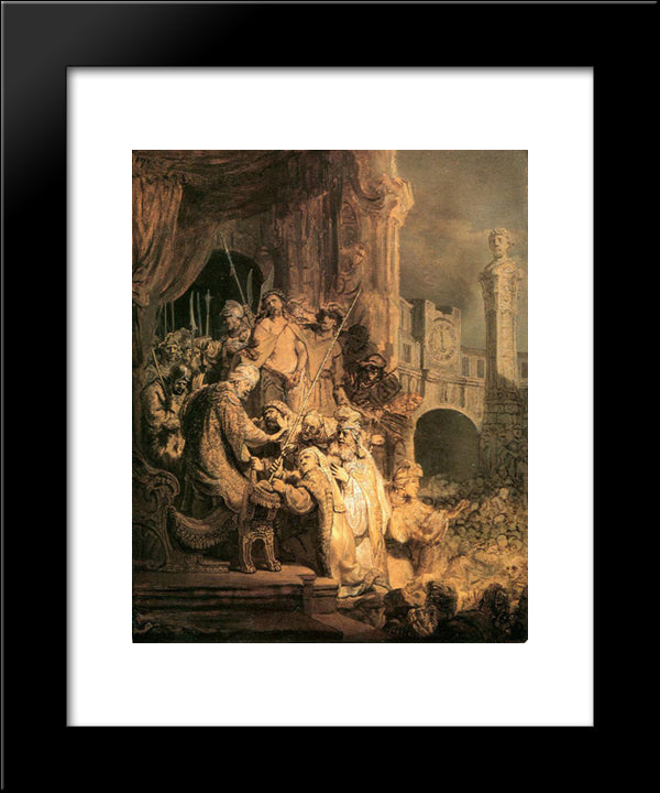 Ecce Homo 20x24 Black Modern Wood Framed Art Print Poster by Rembrandt