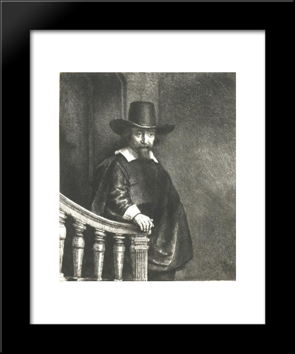 Ephraim Bonus (The Jew With The Banister) 20x24 Black Modern Wood Framed Art Print Poster by Rembrandt