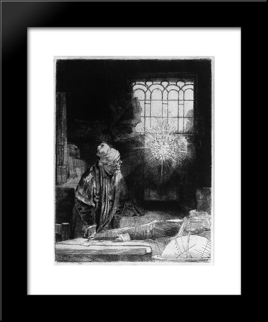 Faust 20x24 Black Modern Wood Framed Art Print Poster by Rembrandt