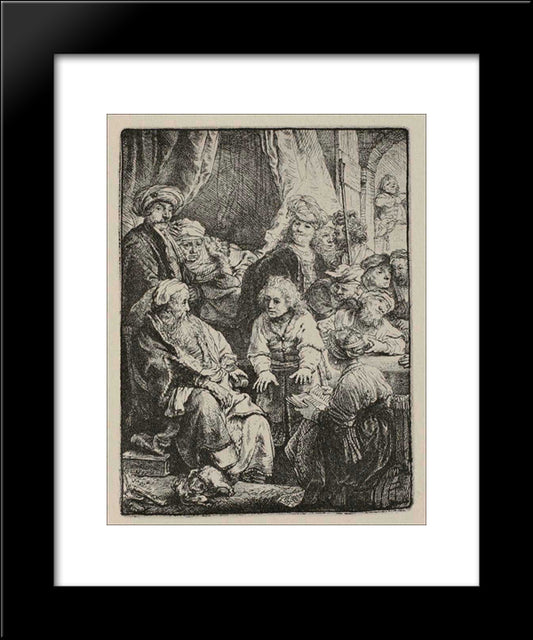 Jacob Telling His Dreams 20x24 Black Modern Wood Framed Art Print Poster by Rembrandt