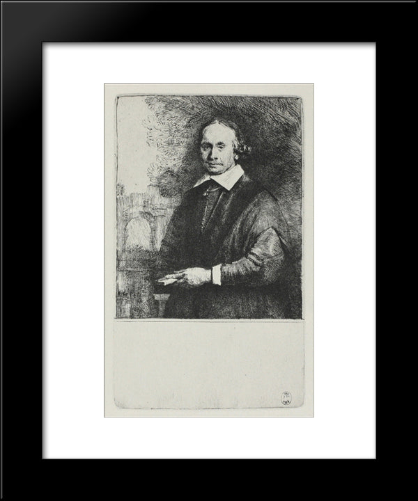 Jan Antonedis Van Der Linden 20x24 Black Modern Wood Framed Art Print Poster by Rembrandt