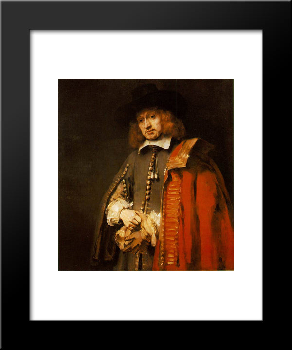 Jan Six 20x24 Black Modern Wood Framed Art Print Poster by Rembrandt