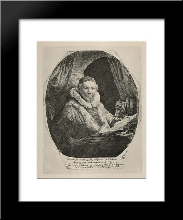 Johannes Uijtenbodaerd 20x24 Black Modern Wood Framed Art Print Poster by Rembrandt