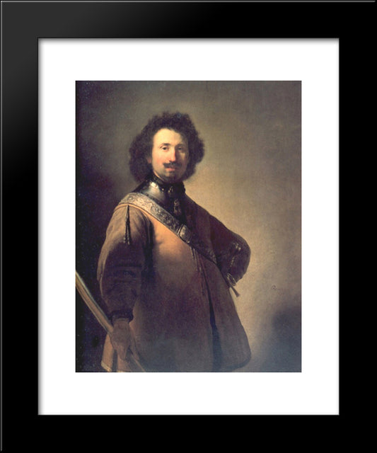 Joris De Caullery 20x24 Black Modern Wood Framed Art Print Poster by Rembrandt